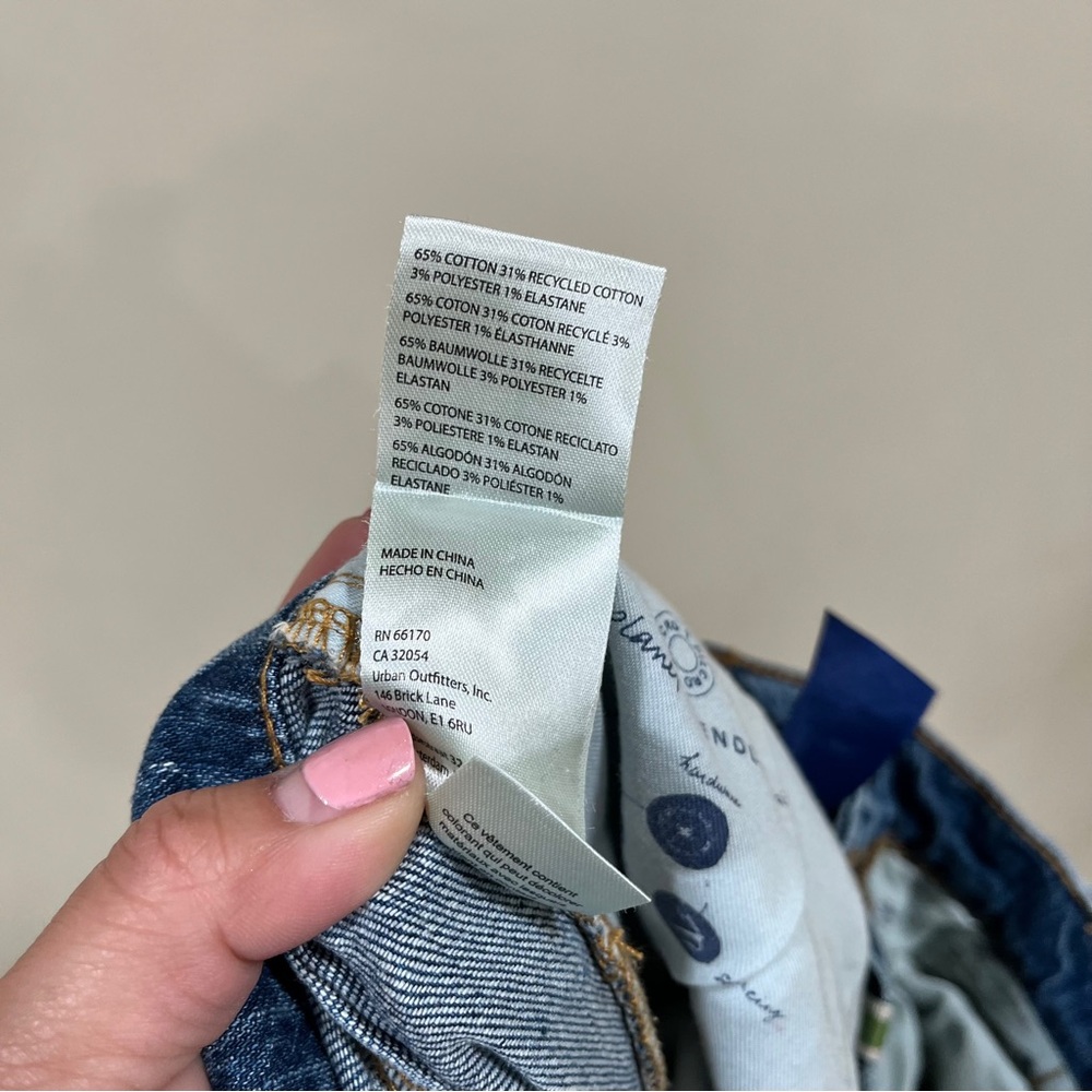 Pilcro Anthropologie brand wide-leg distressed denim  jeans blue size 30 EUC - Picture 9 of 9